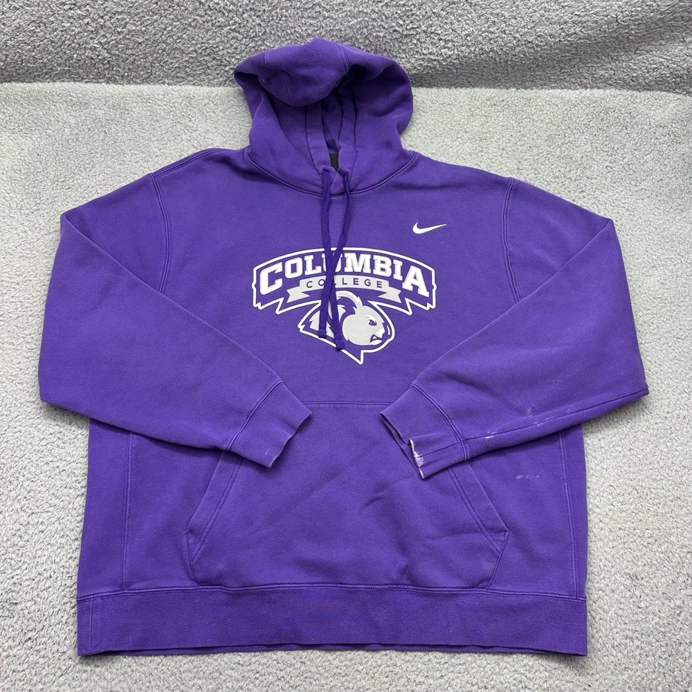 Nike CJ1611-545 XXL Columbia College Koalas Club Fleece Hoodie Purple Sweatshirt